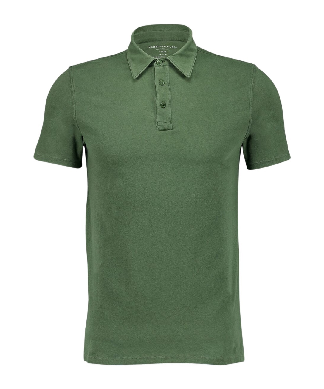 Majestic Organic Cotton-blend Polo Shirt In Green