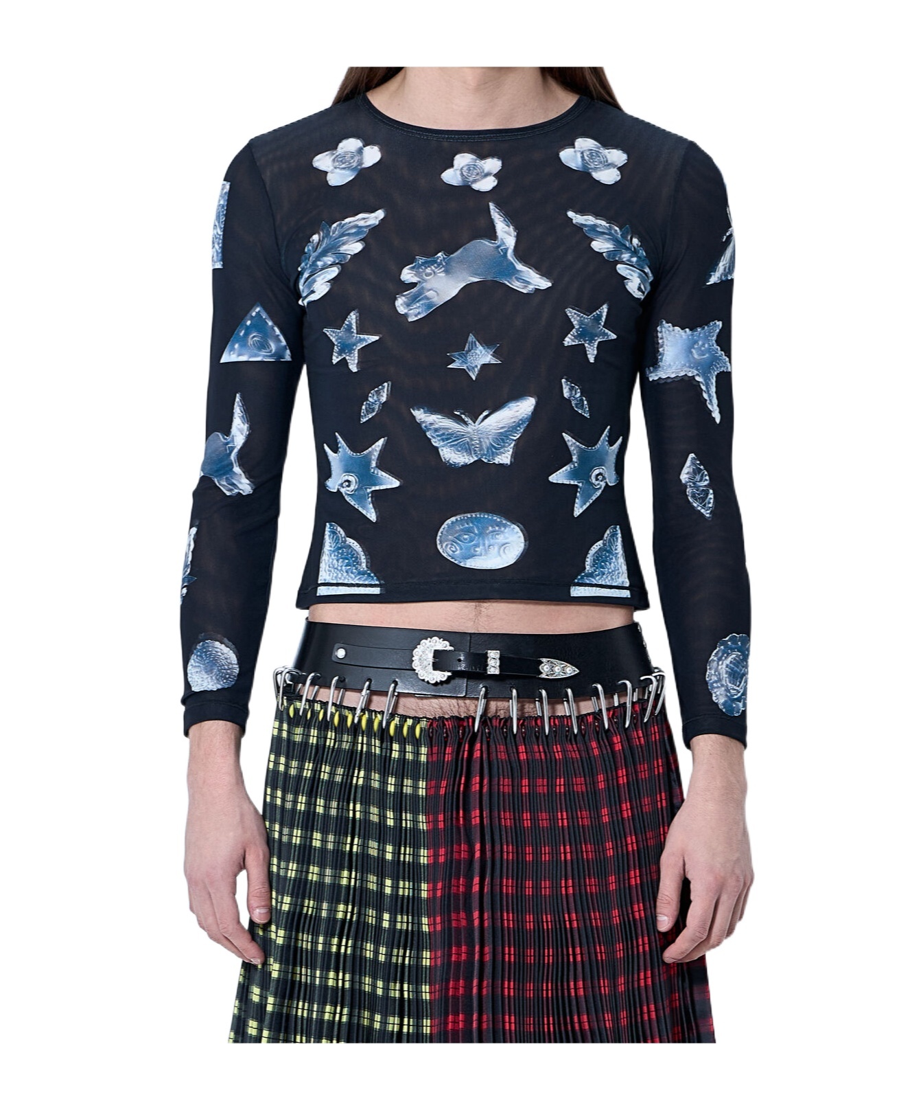Chopova Lowena Men Workshop Mesh Top In Black