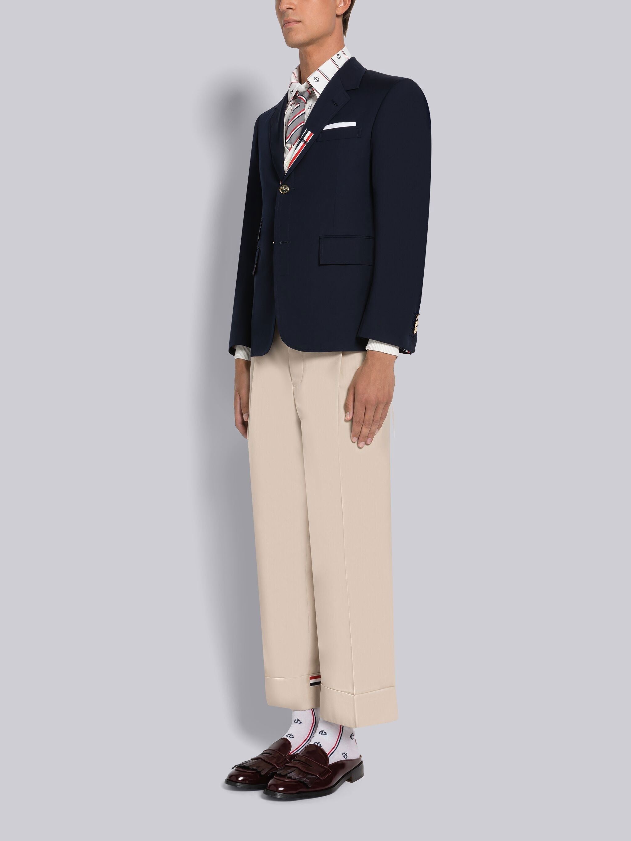 Thom Browne Fringed Penny Loafers In Multicolor