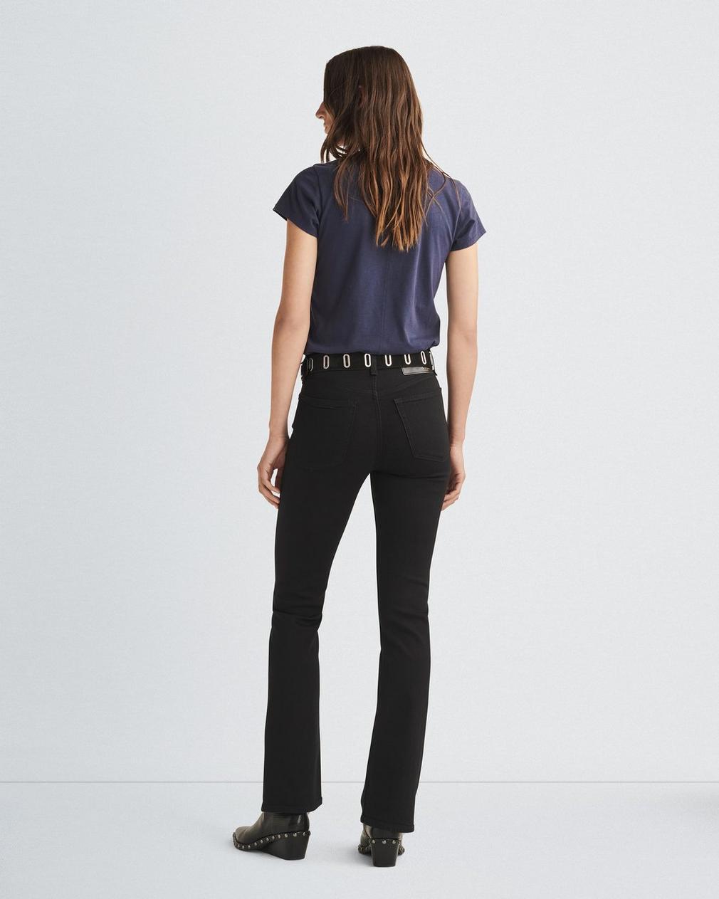 Rag & Bone Casey High Waist Flare Leg Jeans In Black