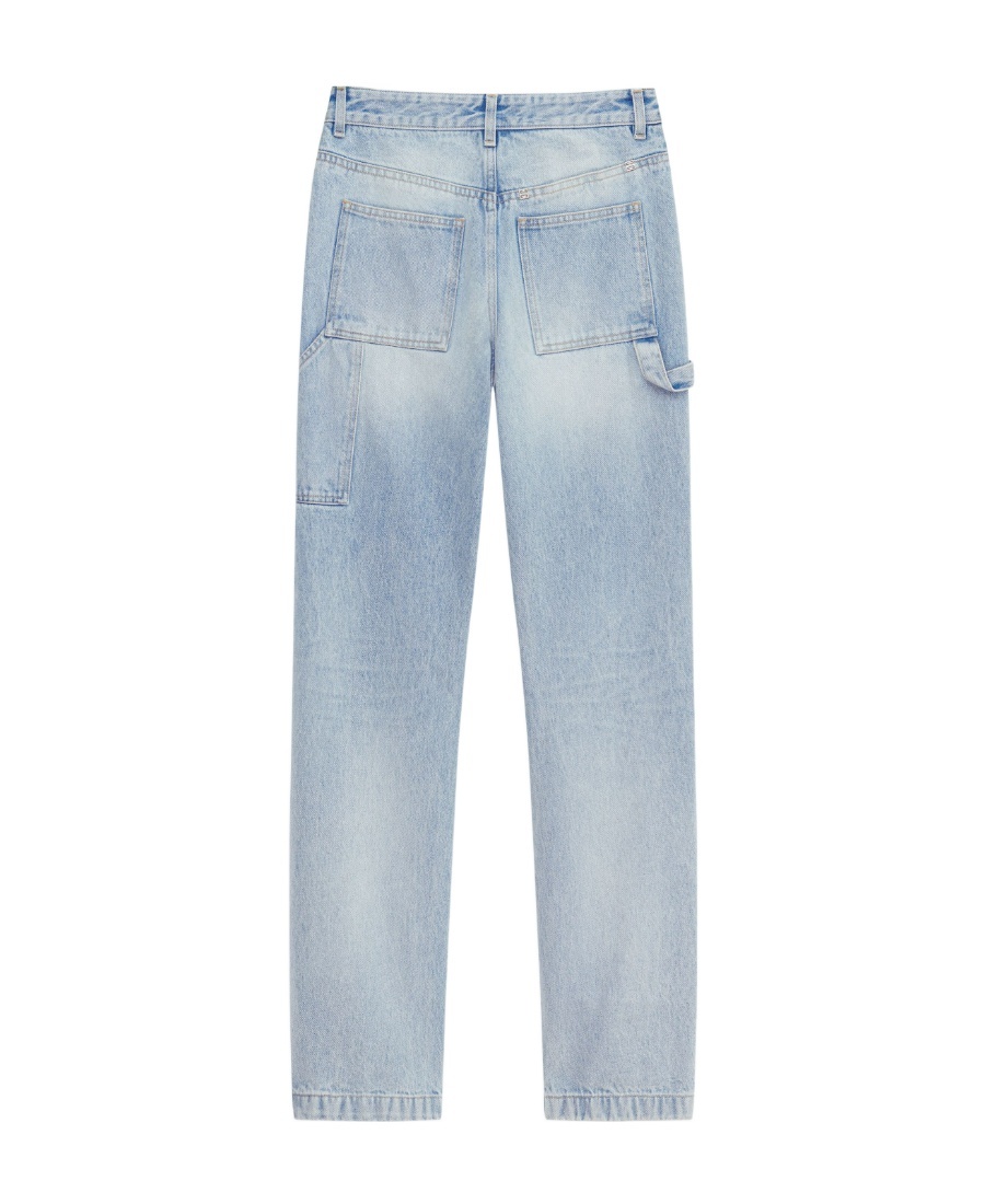 Givenchy Mixed Denim Oversized Jeans In Blue