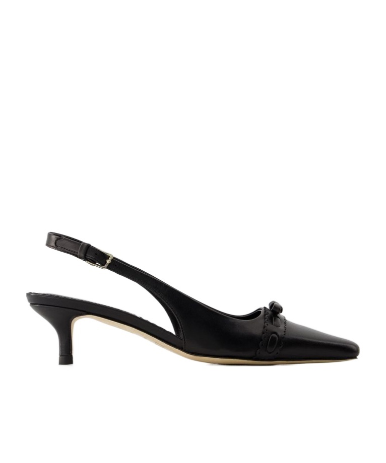 Rouje Pointed High-heeled Sandals In Black