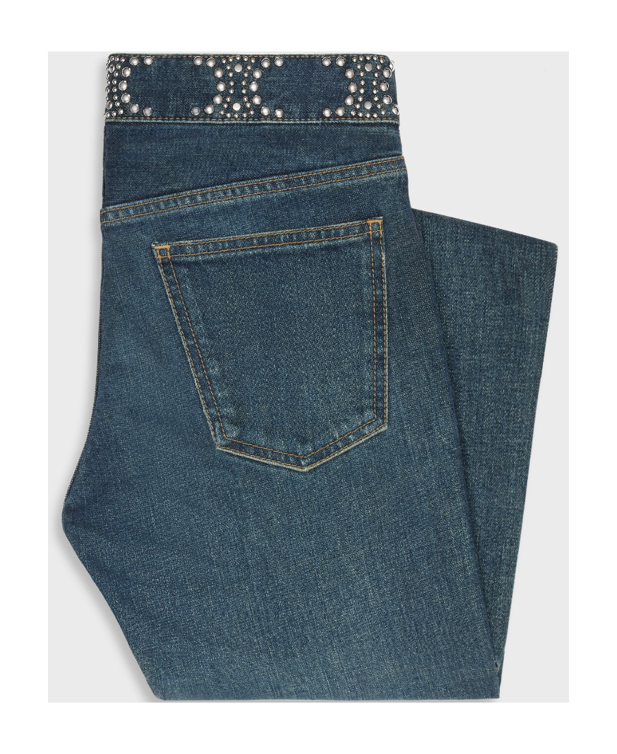 Celine Neo Denim Trousers In Blue