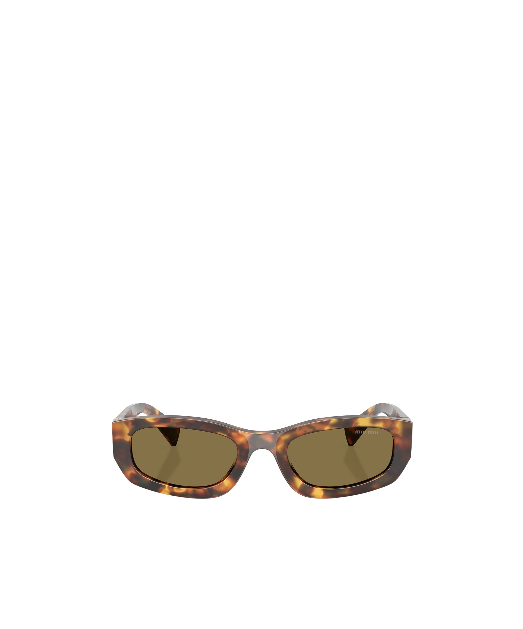 Miu Miu Rectangle-frame Sunglasses In Brown