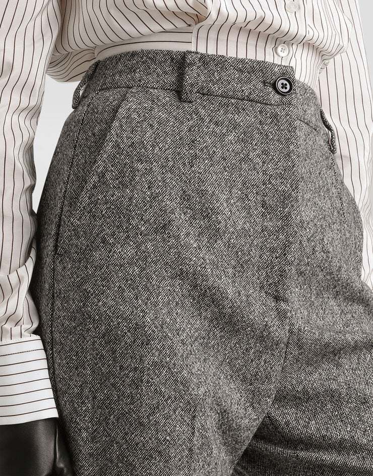 Dolce & Gabbana Belt Loops Slacks In Gray
