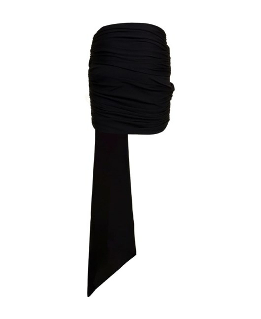 Attico Tie-waist Miniskirt In Black