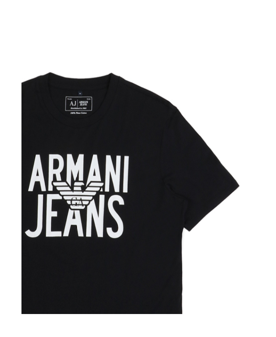 ARMANI JEANS NAVY BLUE SHORT-SLEEVED T-SHIRT