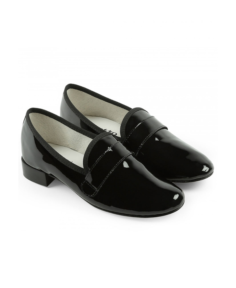 Repetto Black Michael Rubber Sole Loafers In Black