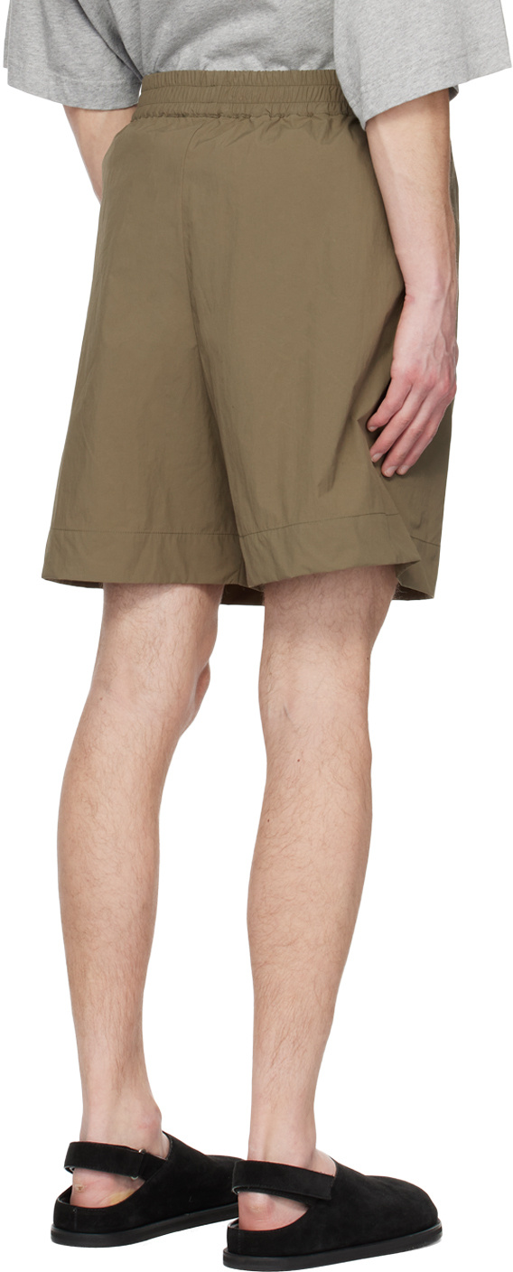 Studio Nicholson Elastic Waist Shorts In Green