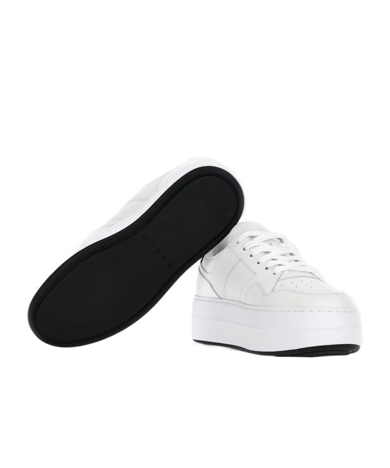 Hogan H645 Leather Sneakers In White