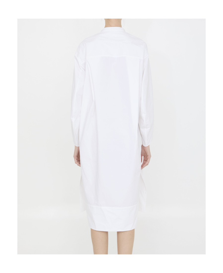 Khaite White Cotton Dress In White