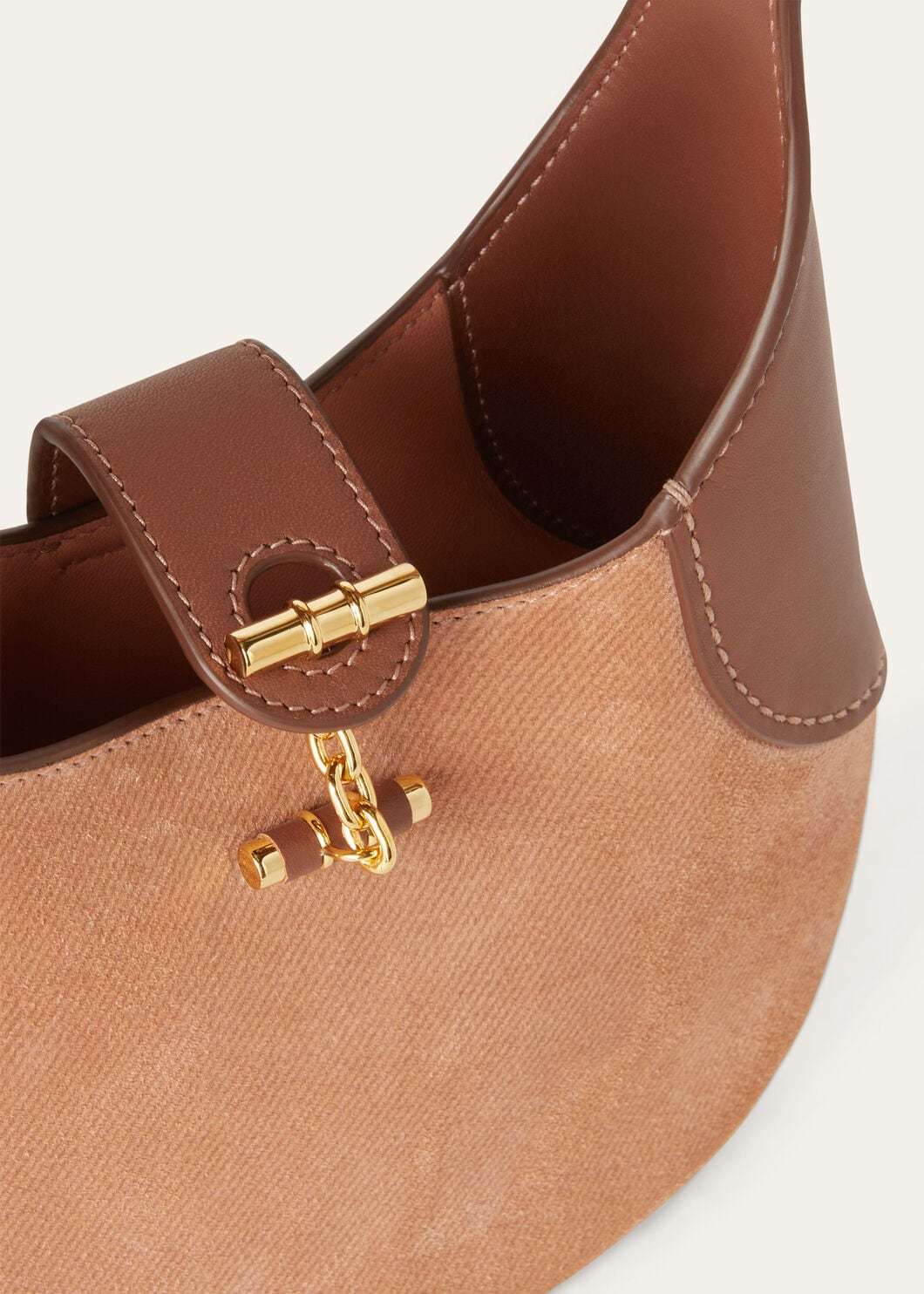 Loro Piana Mini Bobbin Bag In Ophelia Skin/caramel Sugar/sun Gold