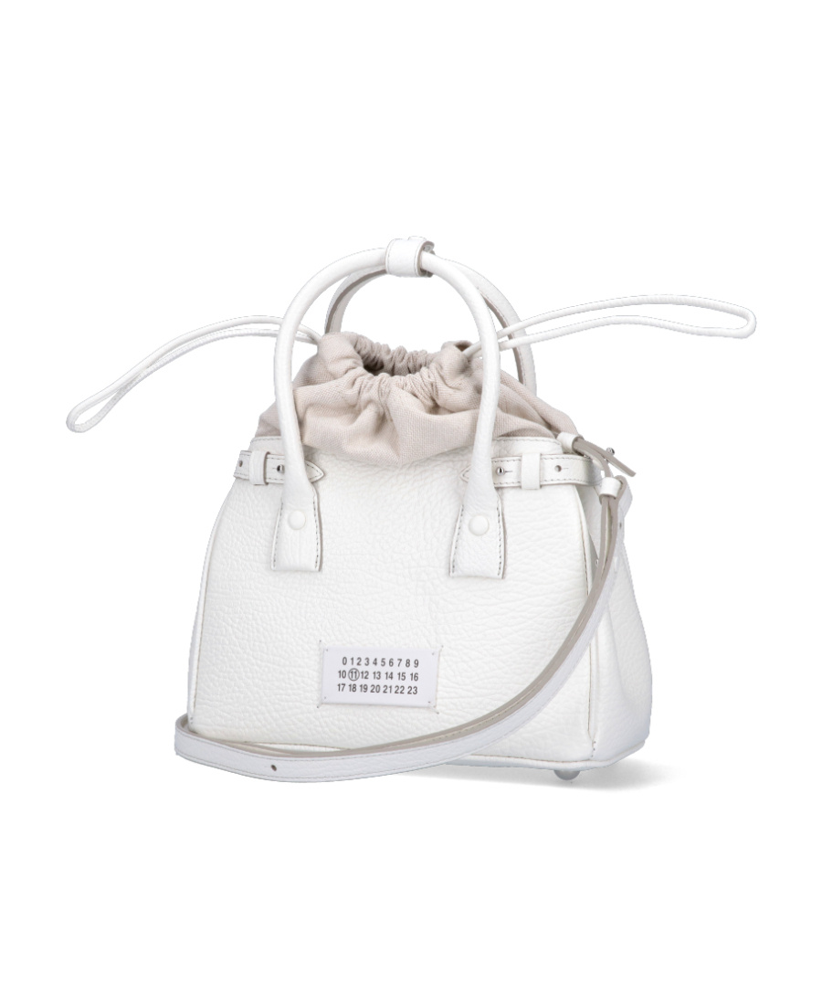 Maison Margiela 5ac Small Drawstring Tote Bag In White
