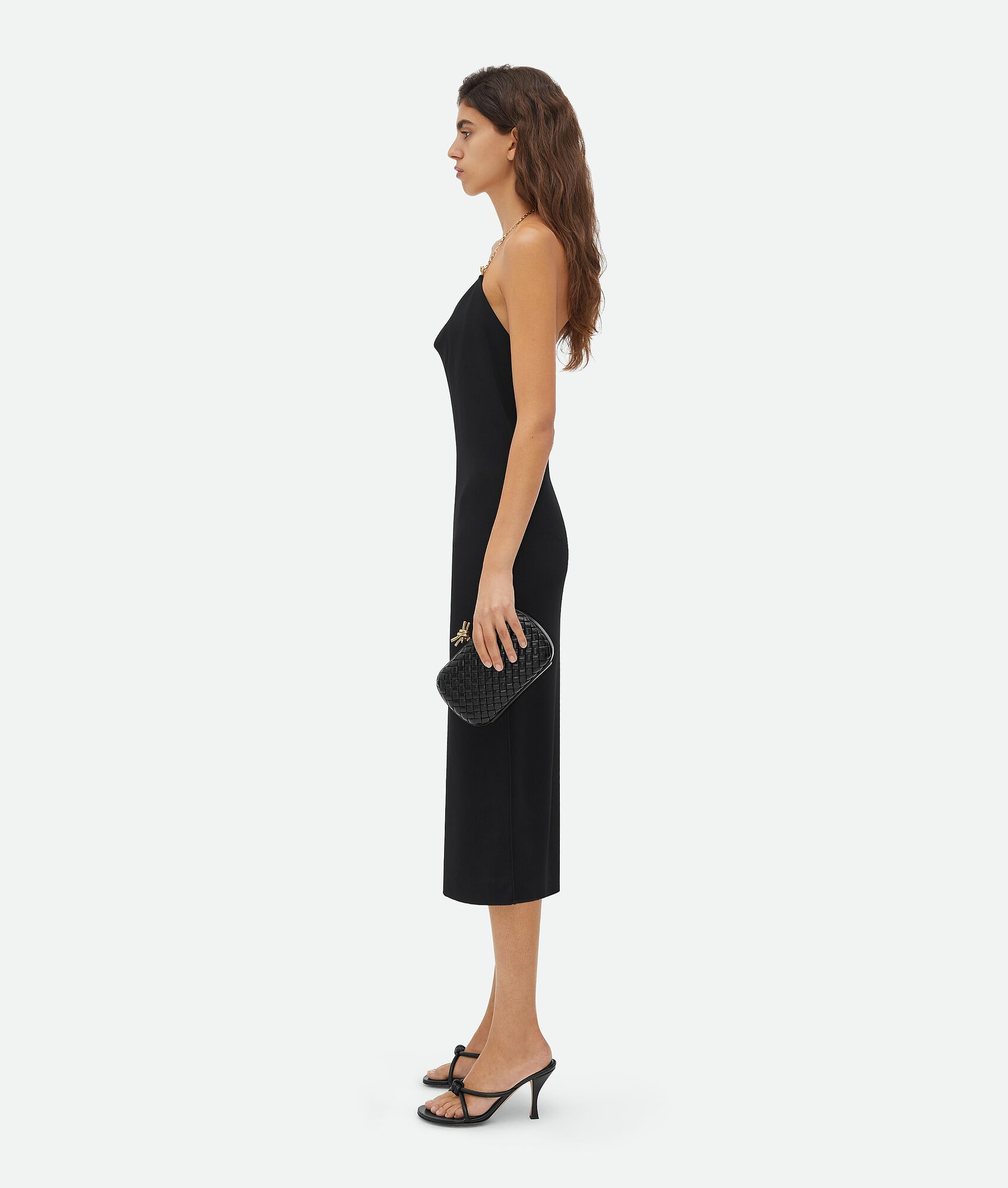Bottega Veneta Knot With Chain In Black
