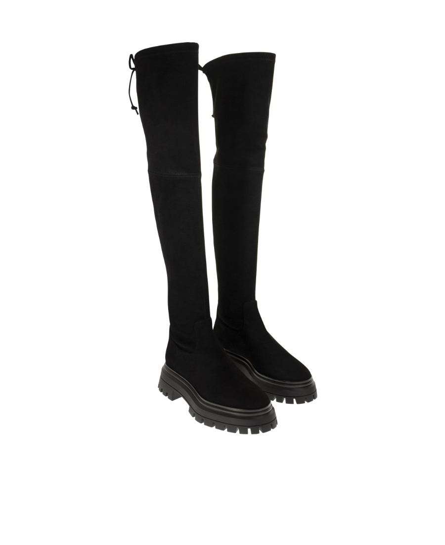 Stuart Weitzman Tie-fastened Thigh High Boots In Black