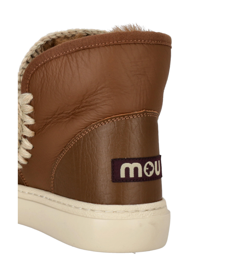 Mou Chunky Slip-on Boots In Brown