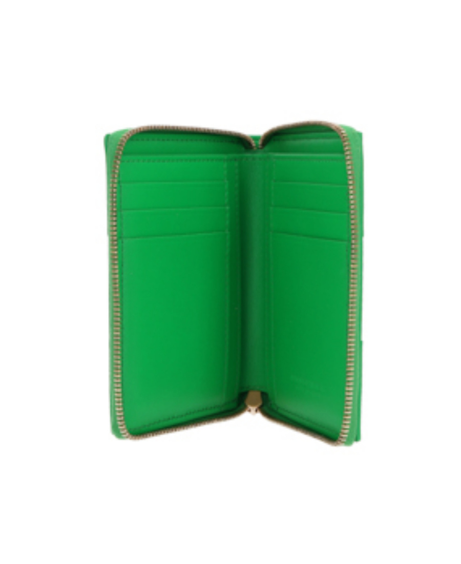 Bottega Veneta Intrecciato All Around-zip Wallet In Green