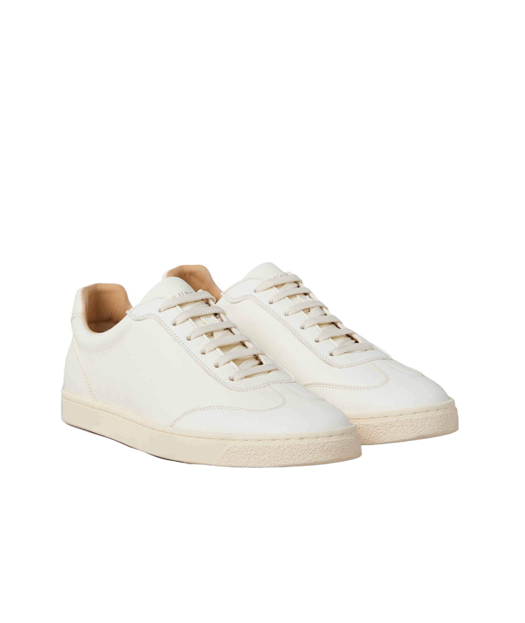 Brunello Cucinelli Essential Leather Sneakers In White