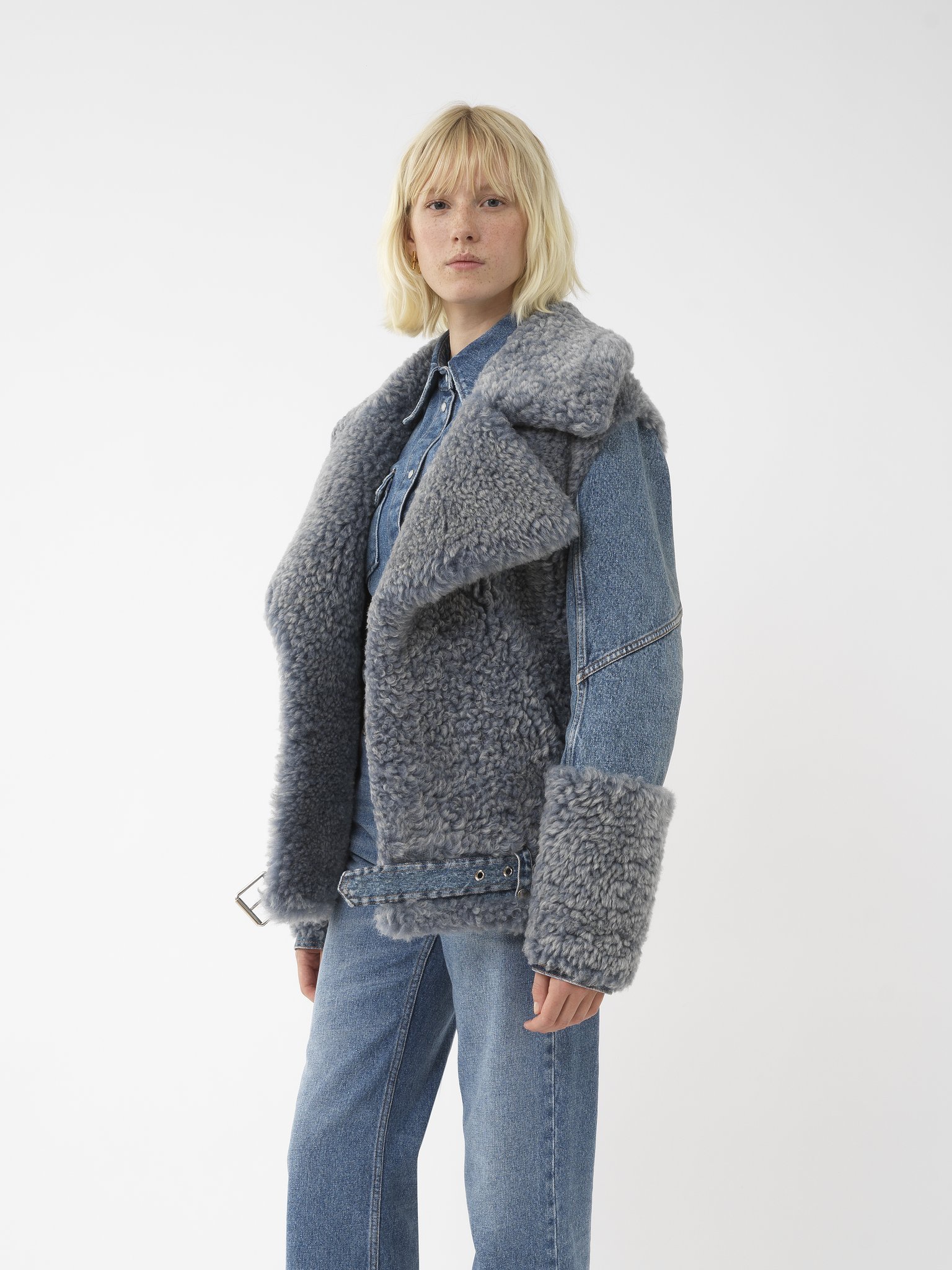 CHLOÉ COWBOY SPLICED CASUAL JACKET