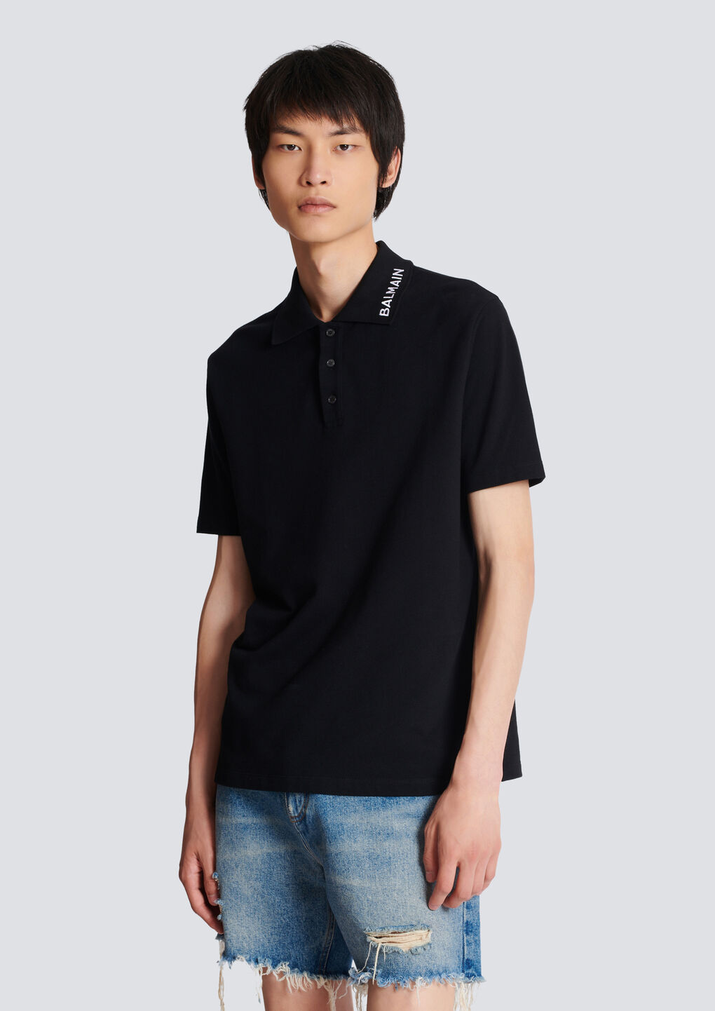 BALMAIN BALMAIN EMBROIDERED POLO SHIRT