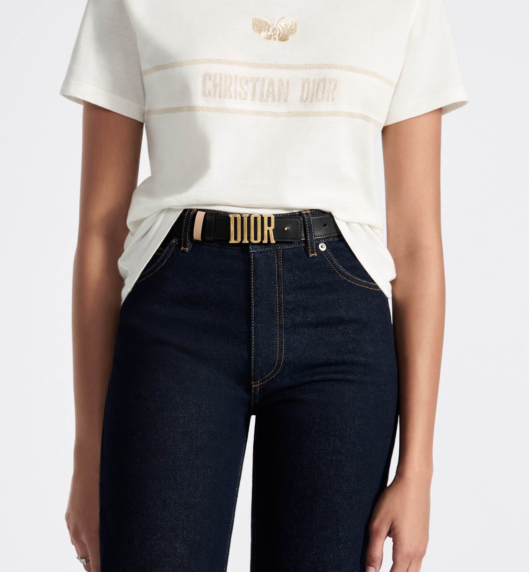 Dior D-fence Double-sided Belt In Black