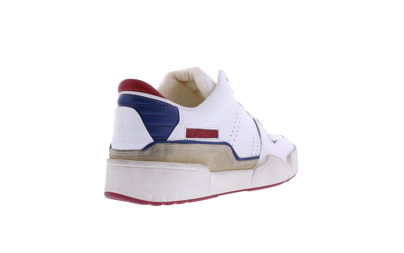 Isabel Marant Colour-block Leather Sneakers In White
