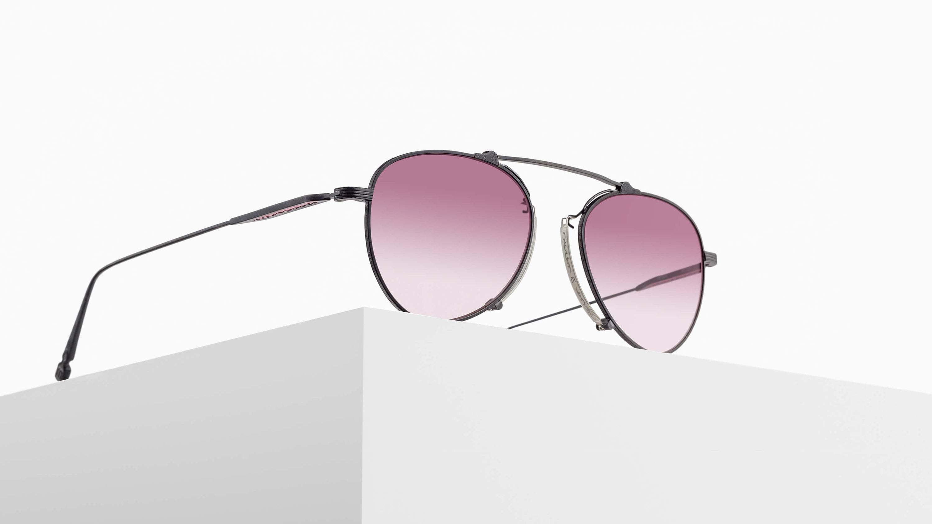 Matsuda Pilot-frame Titanium Sunglasses In Pink