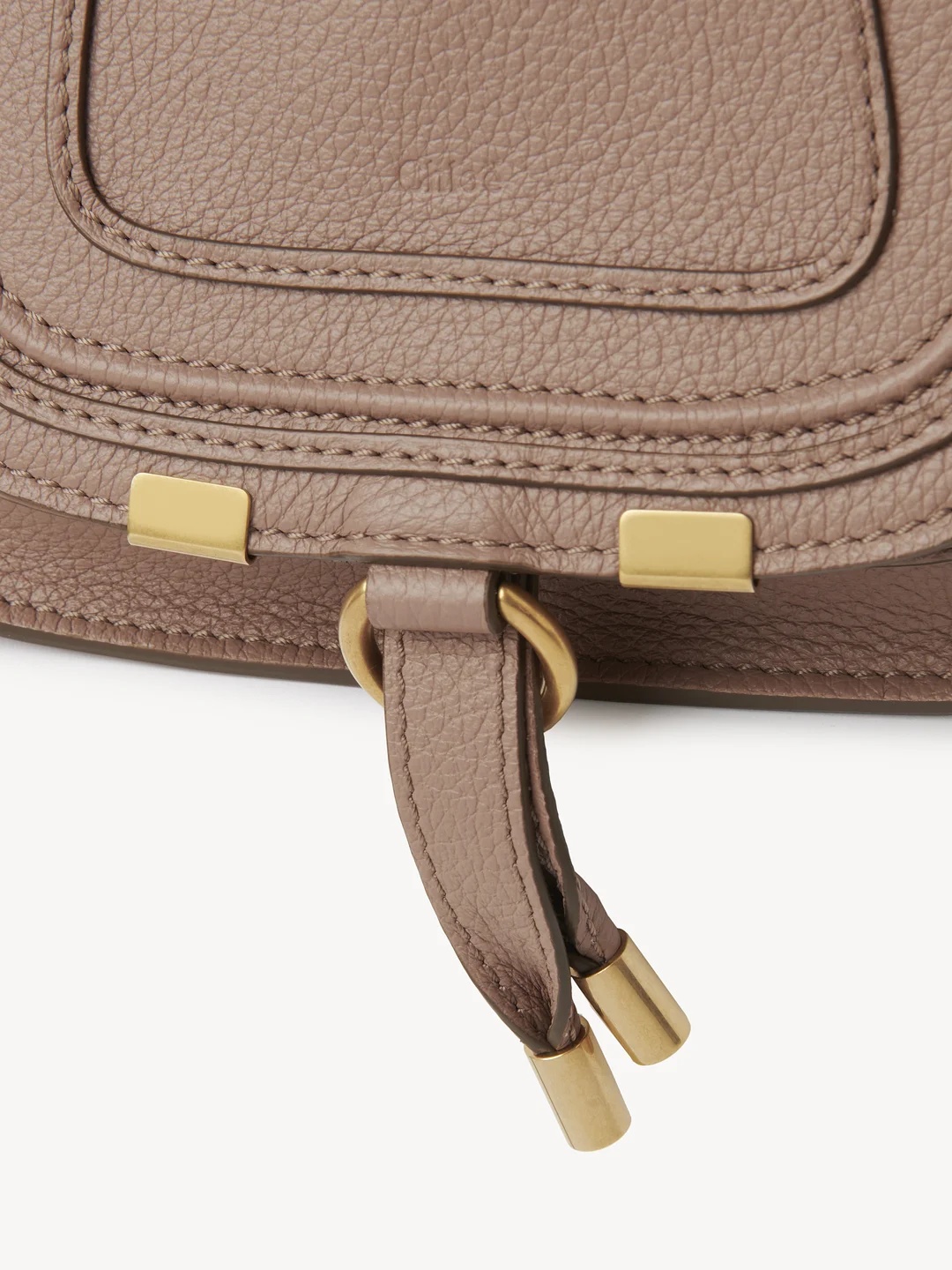 Shop Chloé Marcie Mini Shoulder Bag In Brown