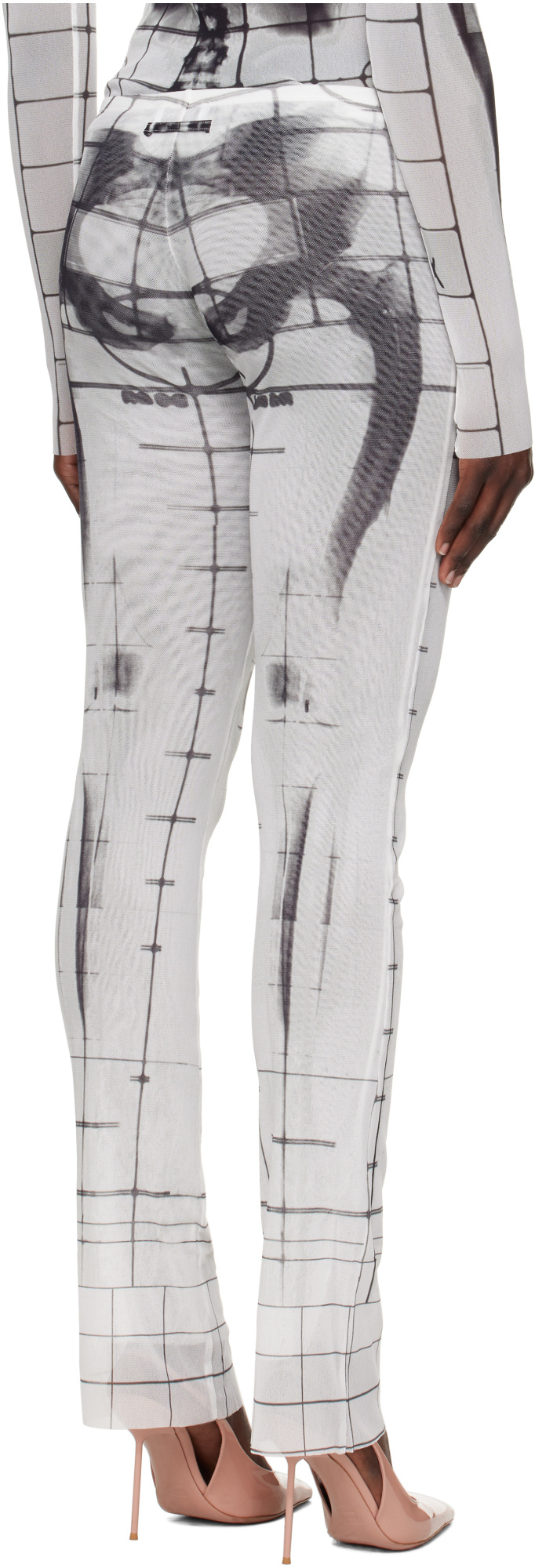 Jean Paul Gaultier Squeletor-print Trousers In White