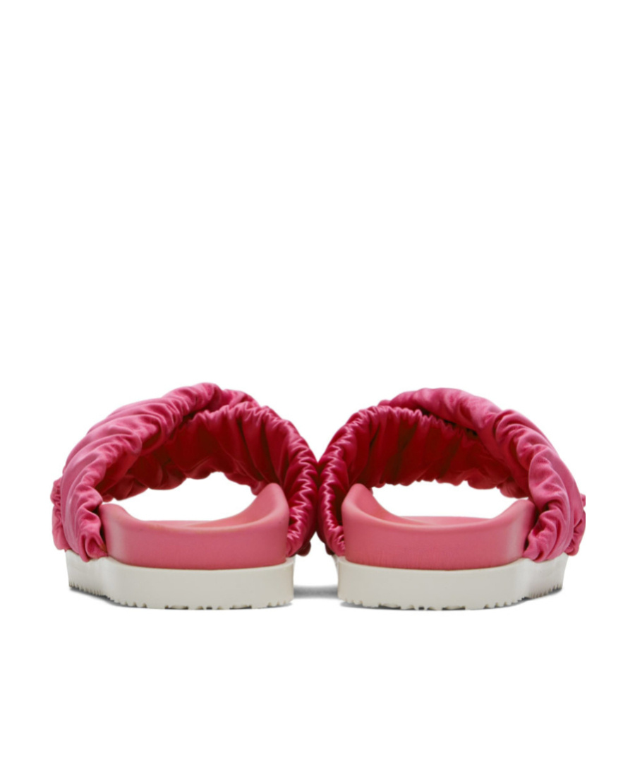 3.1 Phillip Lim Crisscross Ruched Satin Pool Sandals In Pink