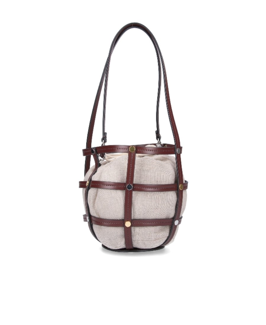 Shop Staud Logo Debossed Shoulder Bag In Multicolor