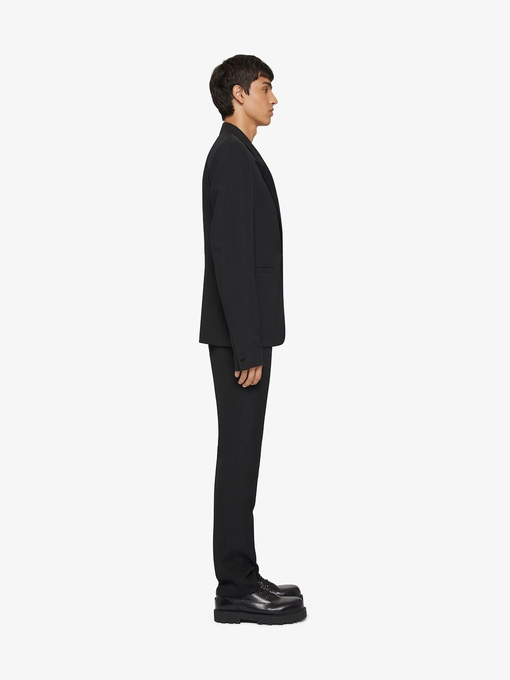 Givenchy Peak-lapel Single-breasted Wool Blazer In Black