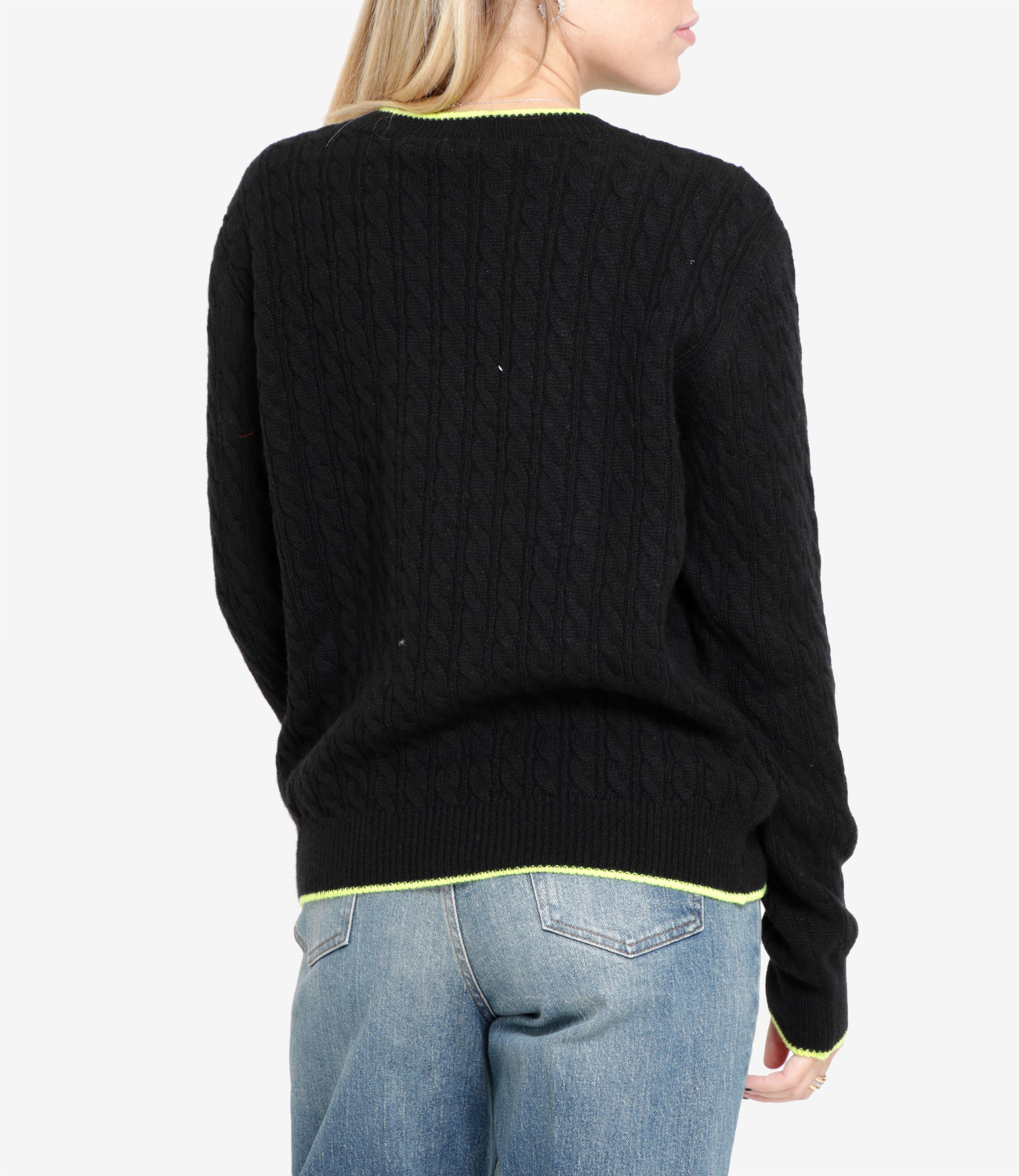 Msgm Long-sleeved Sweater In Black