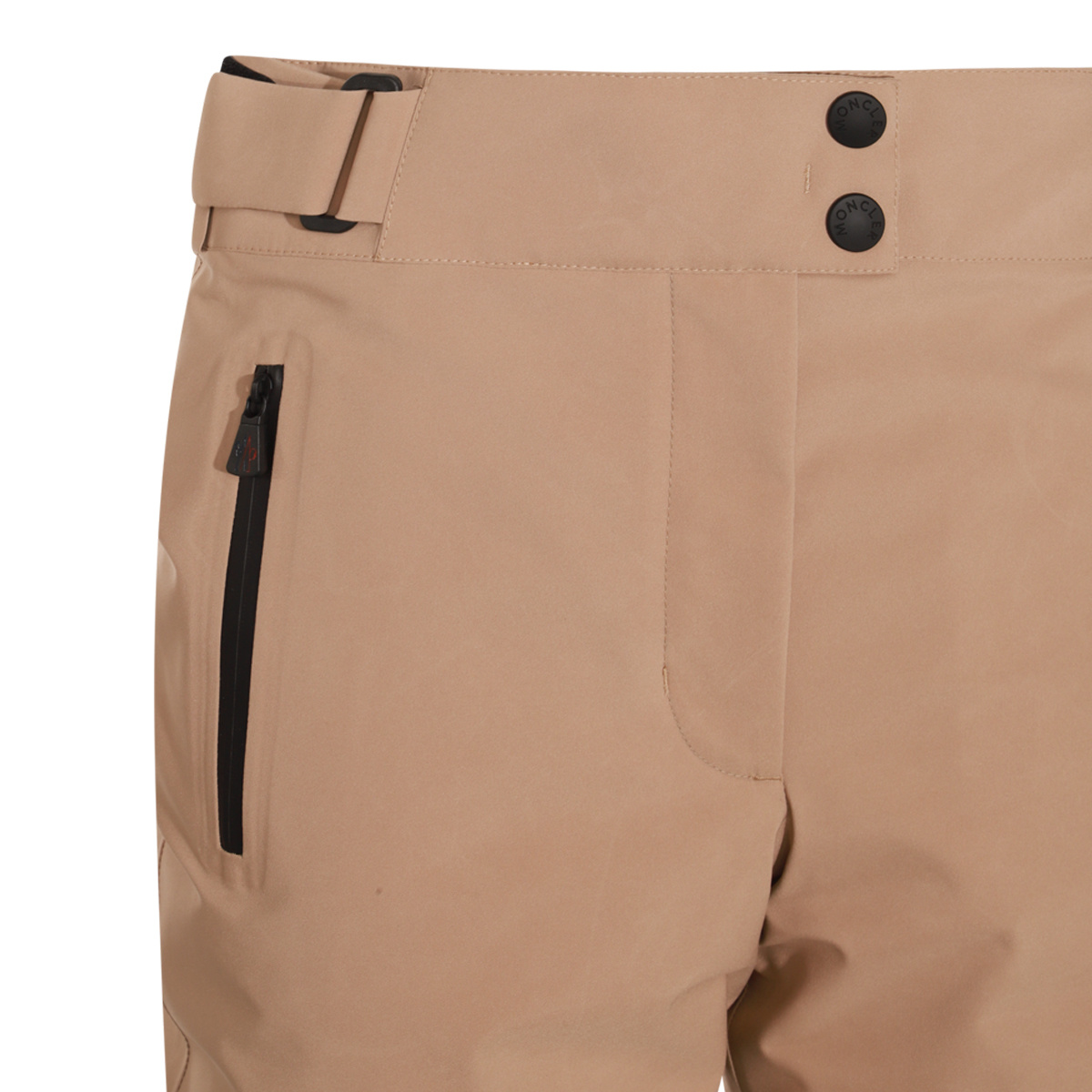 Moncler Belt-loop Casual Pants In Brown
