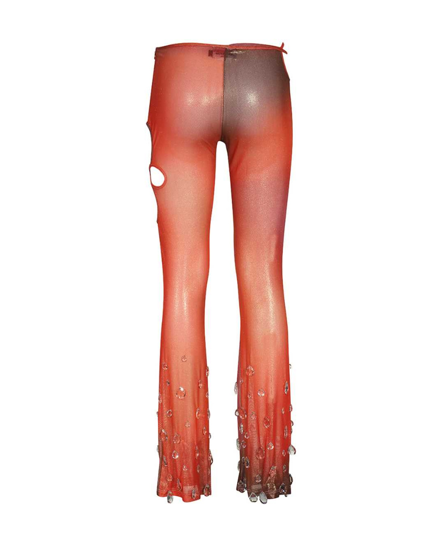 Gcds Flared Trousers In Red