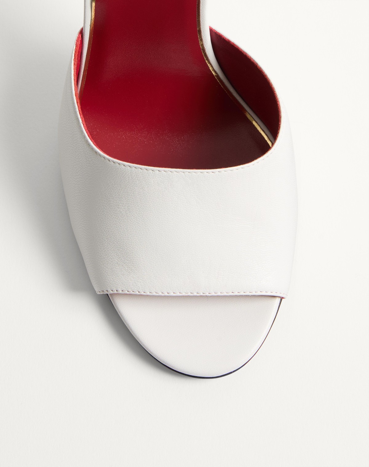 Valentino Garavani Drip Rose Kidskin Sandal With Crystals 105mm Woman White 41 In White