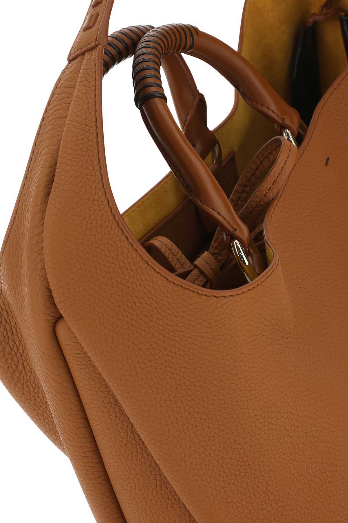Chloé Chloe Women Caramel Leather Medium Deia Handbag In Brown