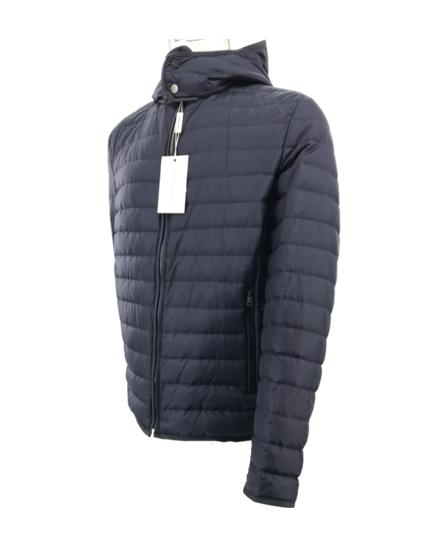 Ferragamo Hooded Quilted Down Jacket In Black