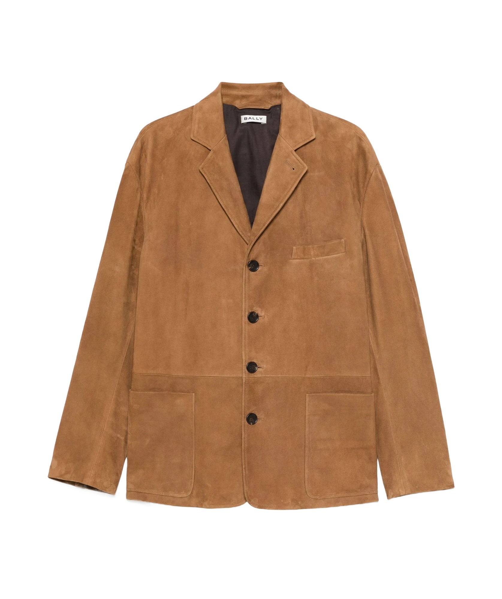 Bally Tailored Single-breasted Suit Jacket With Notched Lapels In Brown