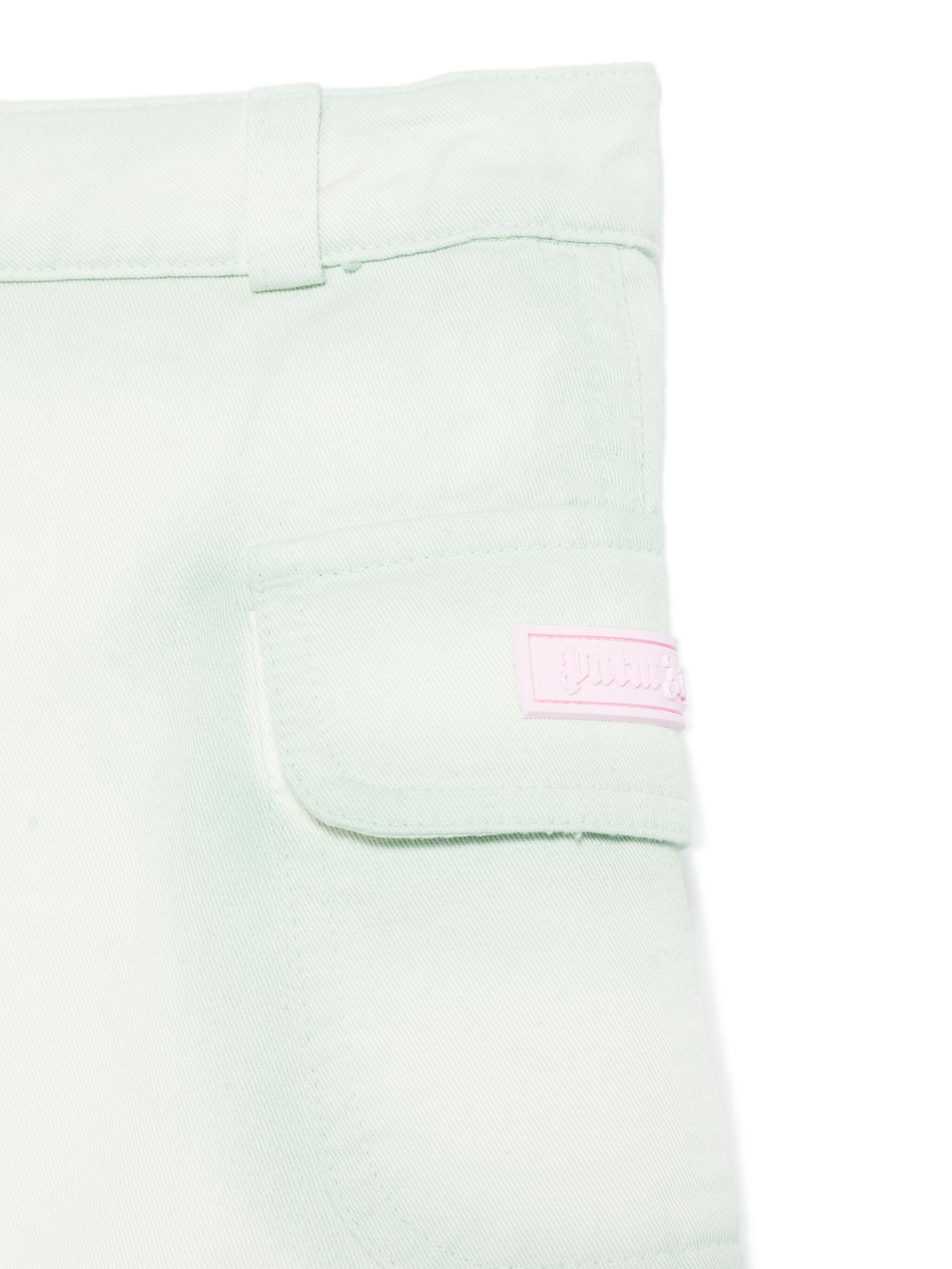 Palm Angels Mini Buttons Skirt In Blue