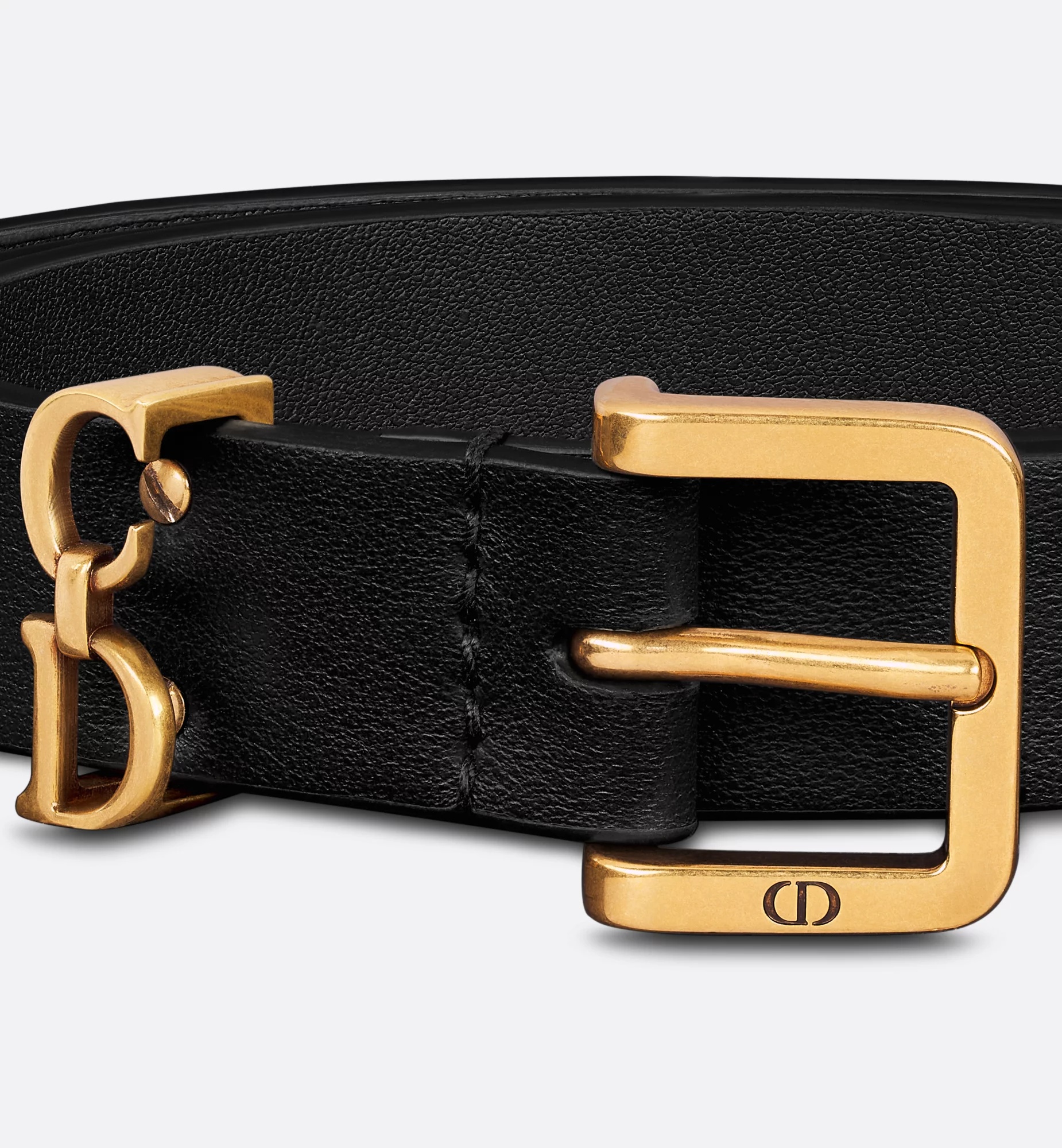 Dior Saddle Loop Belt In Black