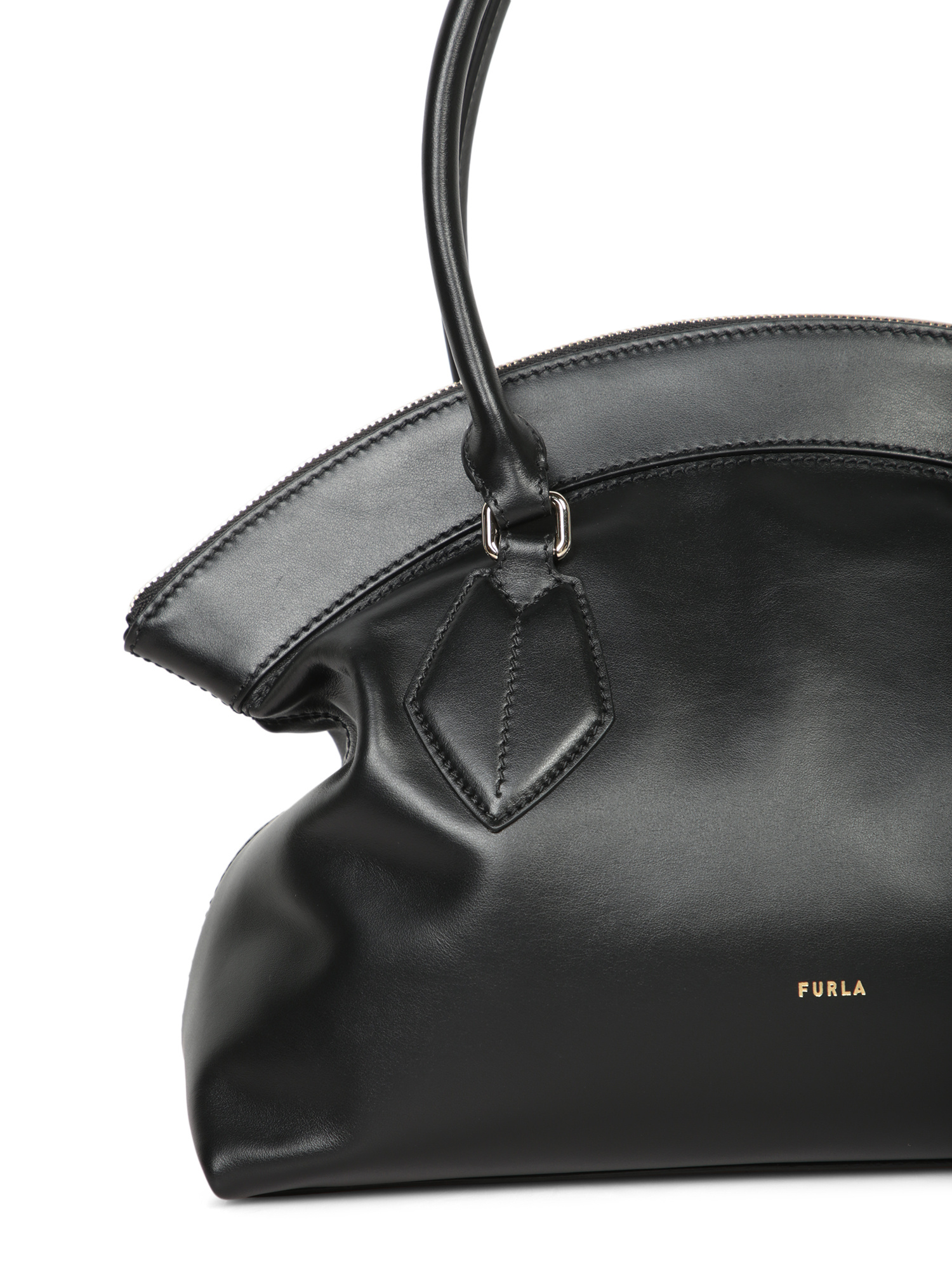 Furla Carry A Handbag With Both Hands In Black