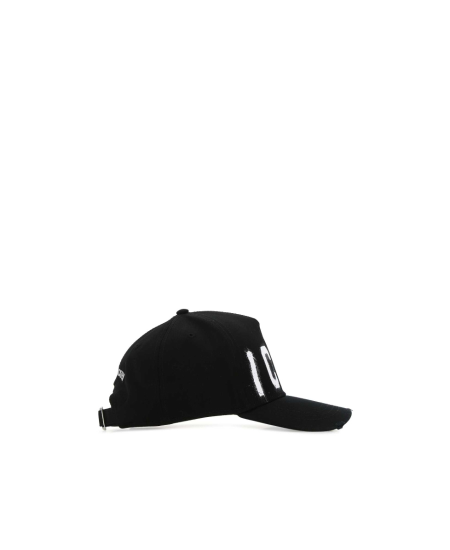 DSQUARED2 DISTRESSED-EFFECT ICON-PRINT CAP