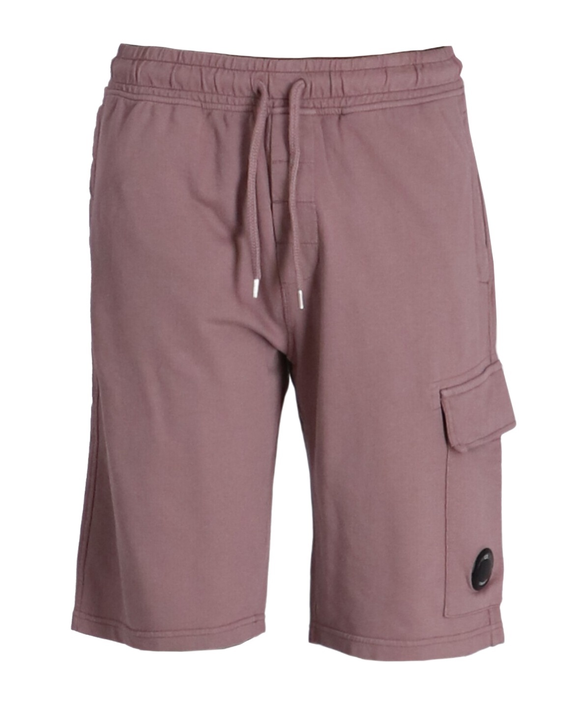 C.p. Company Lens-detail Fleece Shorts In Brown