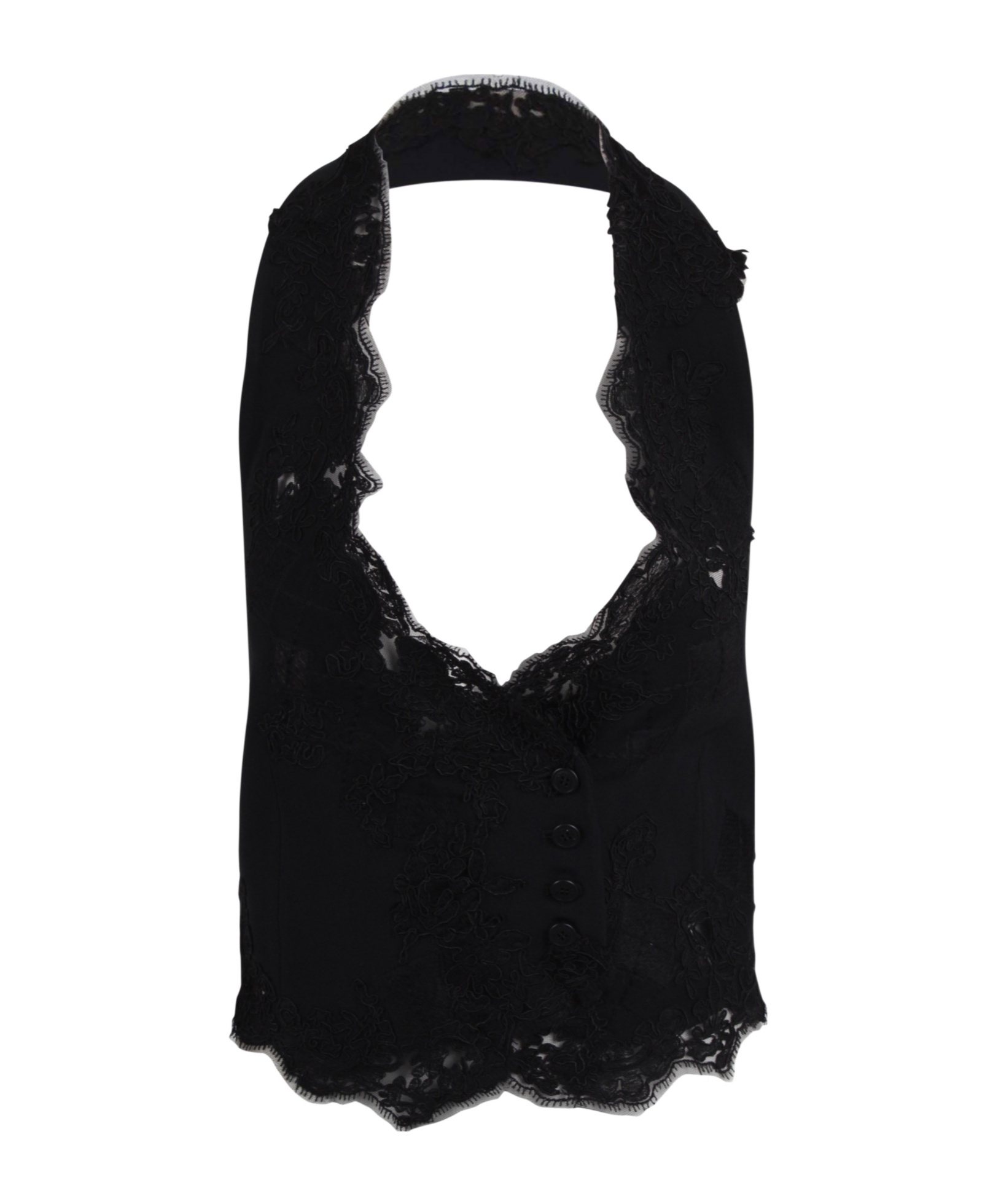 Ermanno Scervino Laced Open Back Vest In Black