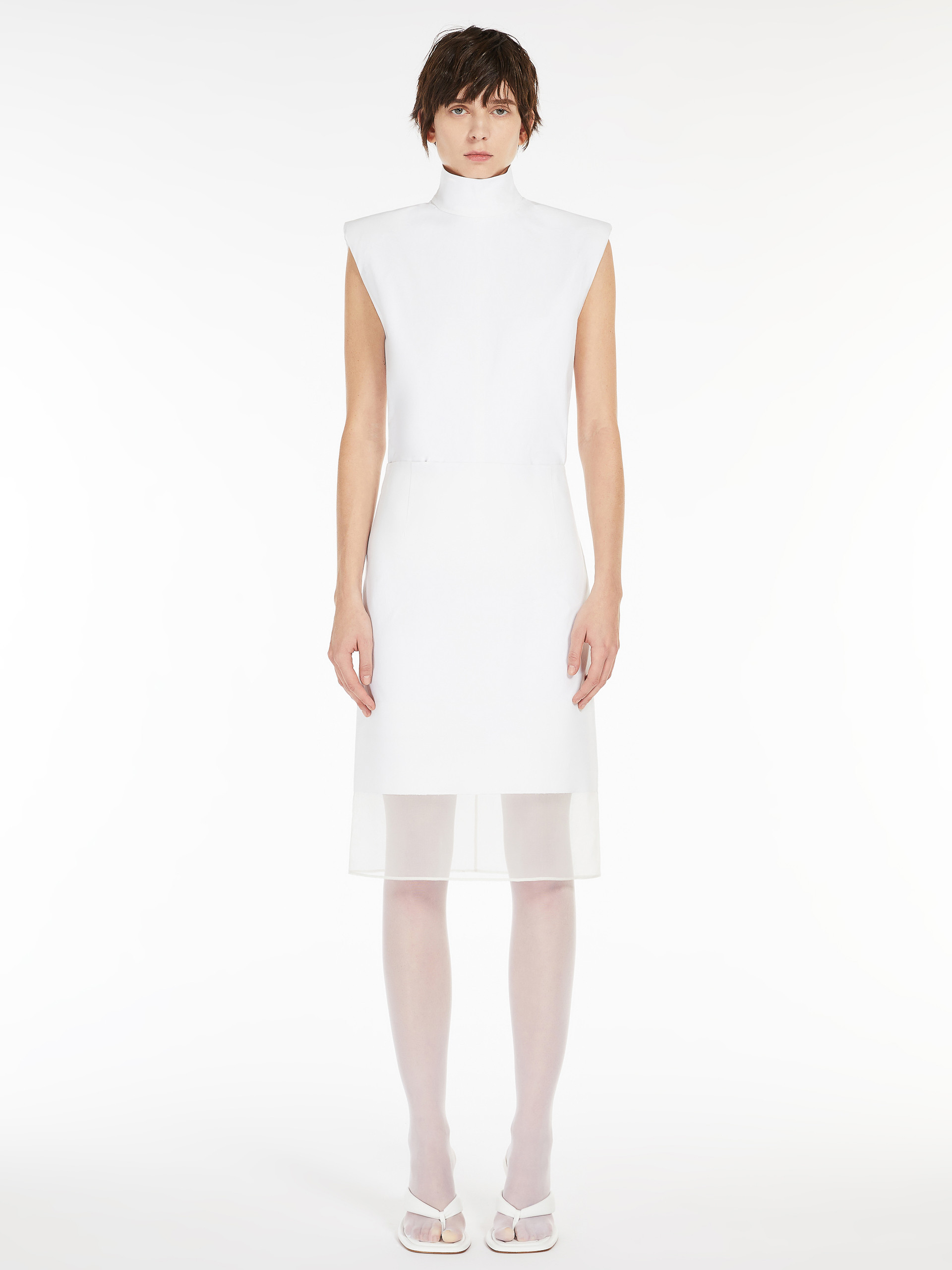Max Mara Zipper Skirt On The Back In White