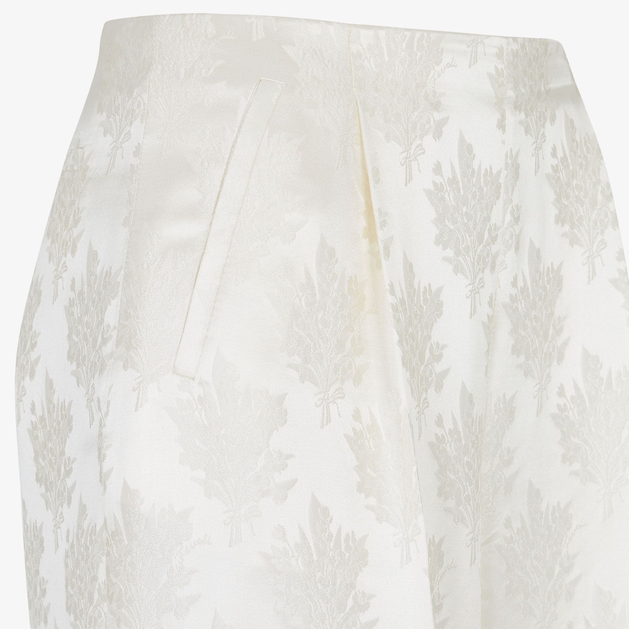 Fendi Silk And Viscose Pants In White