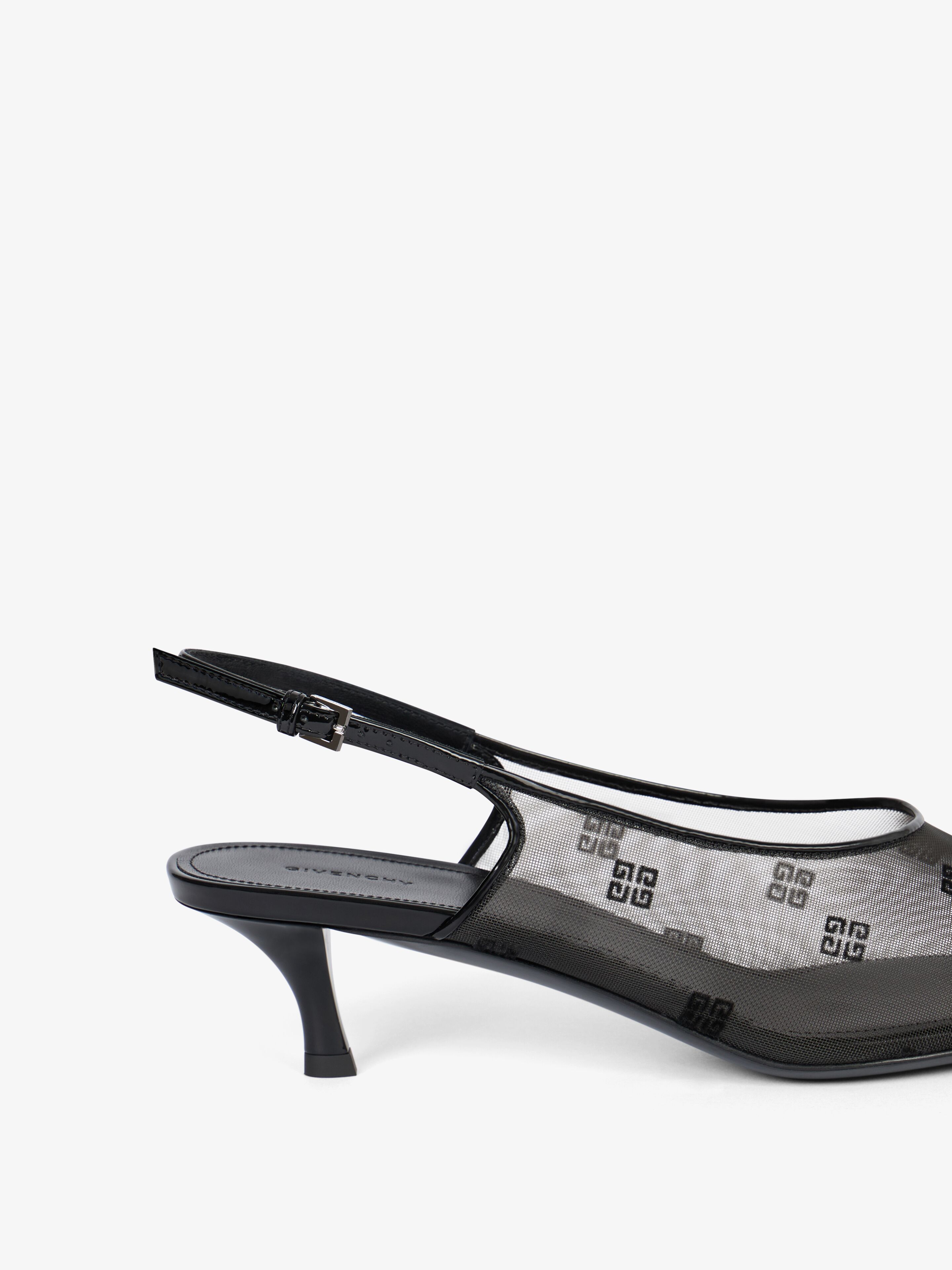 Shop Givenchy Show Slingbacks In 4g Mesh In Black