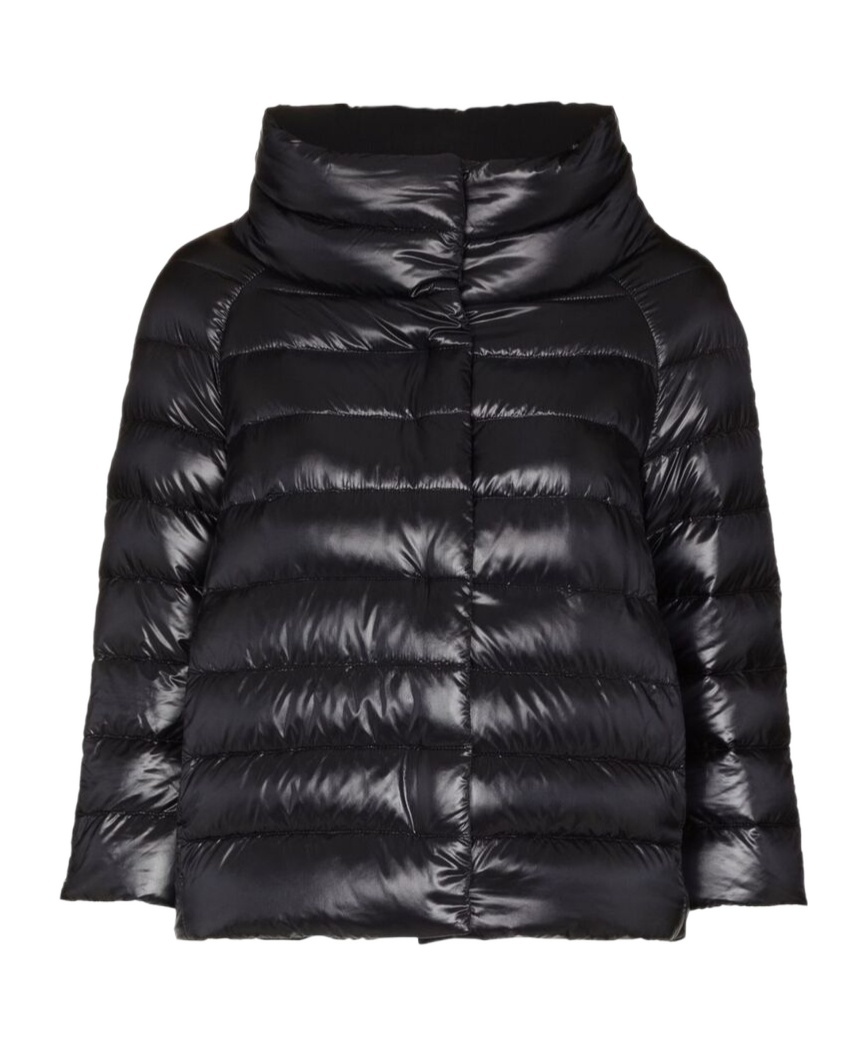 Herno Sofia Nylon Cape In Black