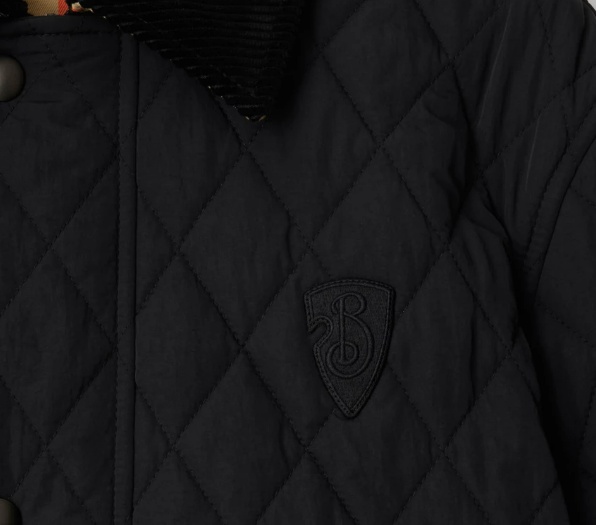 Burberry Quilted Nylon Jacket In Black